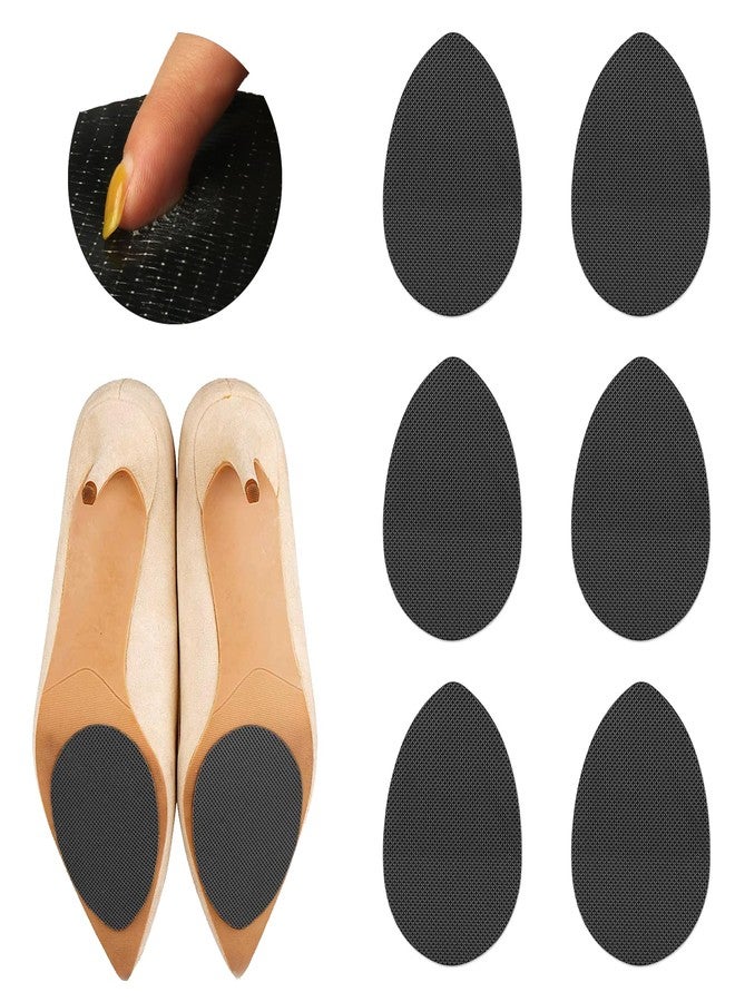 Riootlnm Shoe Grips, Non-Slip Shoes Pads Adhesive Shoe Sole Protectors, Silicone Gel Shoe Grips on Bottom of Shoes, High Heel Noise Reduction for Women Men 3 Pairs (Black) - Image 1